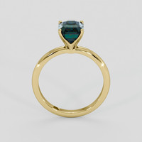 2.09 Ct. Bluish Green Sapphire Ring, 18K Yellow Gold 3