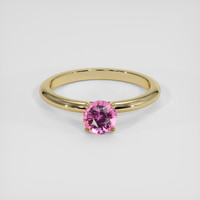 1.16 Ct. Pink Sapphire Ring, 18K Yellow Gold 1