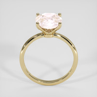 3.58 Ct. Peach Sapphire Ring, 18K Yellow Gold 3