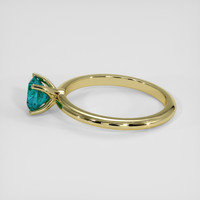 1.24 Ct. Greenish Blue Sapphire Ring, 18K Yellow Gold 4