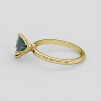 0.96 Ct. Bluish Green Sapphire Ring, 18K Yellow Gold 4