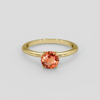 2.11 Ct. Reddish Orange Sapphire Ring, 18K Yellow Gold 1