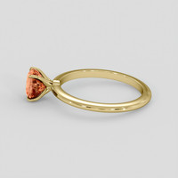 2.11 Ct. Reddish Orange Sapphire Ring, 18K Yellow Gold 4