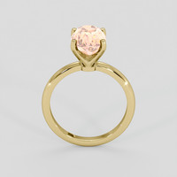 3.67 Ct. Padparadscha Sapphire Ring, 18K Yellow Gold 3