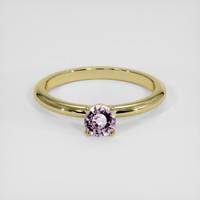 0.61 Ct. Pink Sapphire Ring, 18K Yellow Gold 1