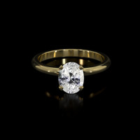 1.99 Ct. White Sapphire Ring, 18K Yellow Gold 1
