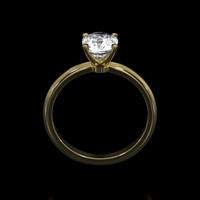 1.99 Ct. White Sapphire Ring, 18K Yellow Gold 3
