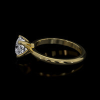 1.99 Ct. White Sapphire Ring, 18K Yellow Gold 4