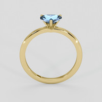 0.64 Ct. Blue Sapphire Ring, 18K Yellow Gold 3