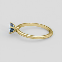 0.64 Ct. Blue Sapphire Ring, 18K Yellow Gold 4