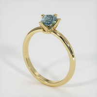 0.71 Ct. Sapphire Ring, 18K Yellow Gold 2