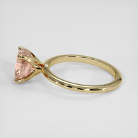 2.50 Ct. Peach Sapphire Ring, 18K Yellow Gold 4
