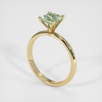 1.27 Ct. Yellowish Green Sapphire Ring, 18K Yellow Gold 2
