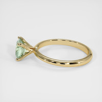 1.27 Ct. Yellowish Green Sapphire Ring, 18K Yellow Gold 4