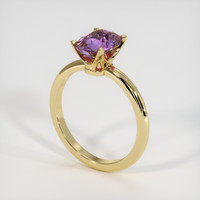 3.17 Ct. Purple Sapphire Ring, 18K Yellow Gold 2