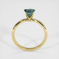 1.10 Ct. Greenish Blue Sapphire Ring, 18K Yellow Gold 3