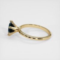 1.13 Ct. Greenish Blue Sapphire Ring, 18K Yellow Gold 4