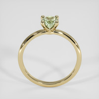 0.70 Ct. Yellowish Green Sapphire Ring, 18K Yellow Gold 3