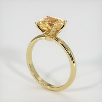 2.54 Ct. Yellow Sapphire Ring, 18K Yellow Gold 2
