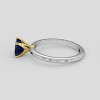 0.89 Ct. Blue Sapphire Ring, 14K Yellow & White 4