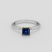 0.89 Ct. Blue Sapphire Ring, 18K Yellow & White 1