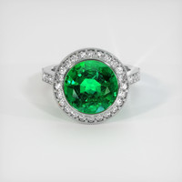 3.71 Ct. Emerald Ring, Platinum 950 1