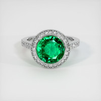 3.59 Ct. Emerald Ring, Platinum 950 1