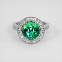 2.34 Ct. Emerald Ring, Platinum 950 1