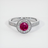 0.85 Ct. Ruby Ring, Platinum 950 1