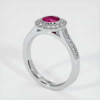 0.85 Ct. Ruby Ring, Platinum 950 2