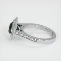 2.44 Ct. Bluish Green Sapphire Ring, Platinum 950 4