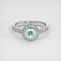 0.67 Ct. Gemstone Ring, 14K White Gold 1