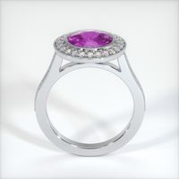 3.58 Ct. Sapphire Ring, 14K White Gold 3