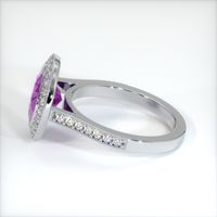 3.58 Ct. Sapphire Ring, 14K White Gold 4
