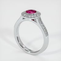 0.85 Ct. Ruby Ring, 14K White Gold 2