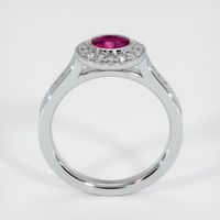 0.85 Ct. Ruby Ring, 14K White Gold 3