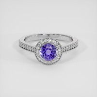 1.03 Ct. Purple Sapphire Ring, 14K White Gold 1