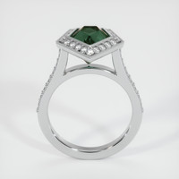 3.44 Ct. Bluish Green Sapphire Ring, 14K White Gold 3