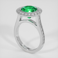 2.34 Ct. Emerald Ring, 18K White Gold 2
