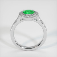 0.76 Ct. Emerald Ring, 18K White Gold 3