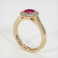 0.85 Ct. Ruby Ring, 14K Yellow Gold 2