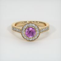 0.68 Ct. Sapphire Ring, 14K Yellow Gold 1