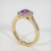 0.68 Ct. Sapphire Ring, 14K Yellow Gold 2