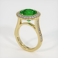 3.71 Ct. Emerald Ring, 18K Yellow Gold 2