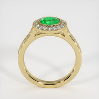 0.76 Ct. Emerald Ring, 18K Yellow Gold 3
