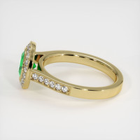 0.76 Ct. Emerald Ring, 18K Yellow Gold 4