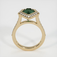 3.44 Ct. Bluish Green Sapphire Ring, 18K Yellow Gold 3