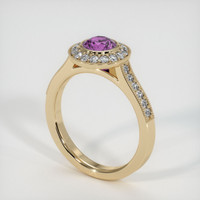 0.68 Ct. Sapphire Ring, 18K Yellow Gold 2