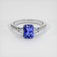 2.00 Ct. Blue Sapphire Ring, Platinum 950 1