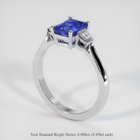 2.00 Ct. Blue Sapphire Ring, Platinum 950 2